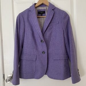 Talbots Purple Wool-Blend Blazer Jacket Size 4P
